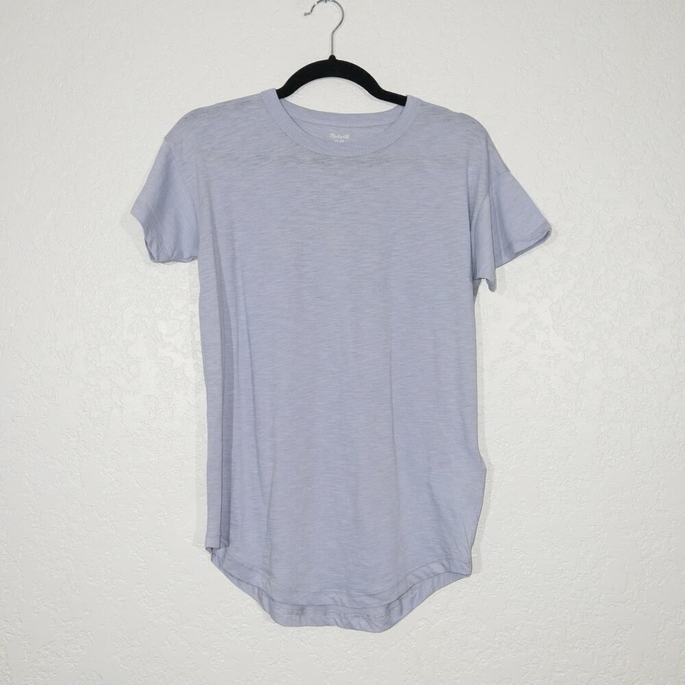 NWT Madewell Dusty Peri‎ Blue Whisper Cotton T-Shirt Size XS